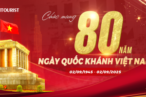 Hanoitourist chúc mừng đại lễ 80 năm cách mạng tháng Tám, Quốc khánh dân tộc Việt Nam (2/9/1945 - 2/9/2025)