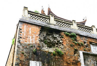 Ancient gate in Hanoi wears scars of 19th century cannon attack